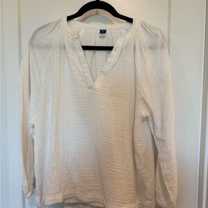 Old Navy White Linen Tunic